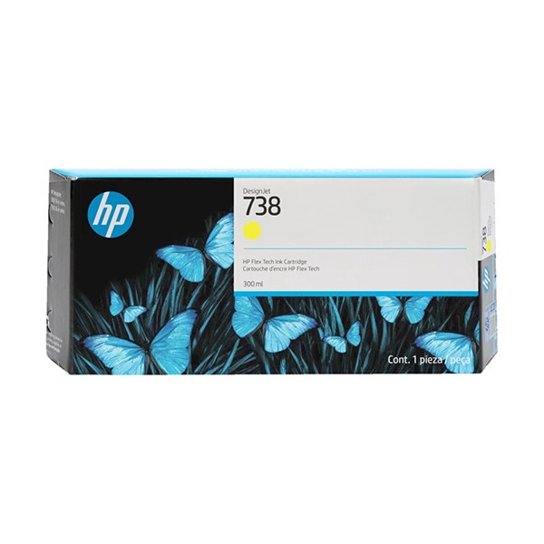 HP 738 (676M8A) cartucho de tinta amarillo XL (original) 676M8A 093292 - 1