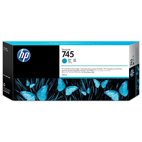 HP 745 (F9K03A) cartucho cian XL (original) – imagen 3