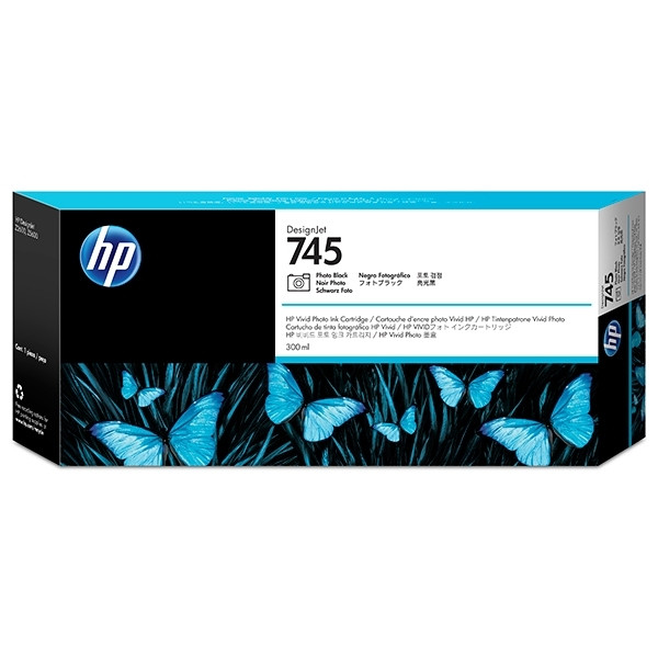 HP 745 (F9K04A) cartucho negro foto XL (original) F9K04A 055092 - 1