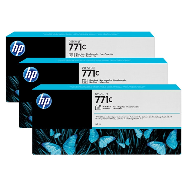 HP 771C (B6Y37A) multipack negro foto 775ml 3 cartuchos (original)