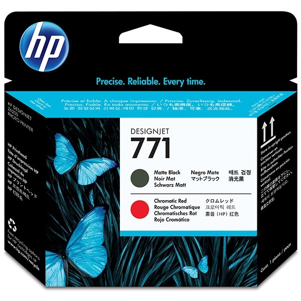 HP 771 (CE017A) cabezal de impresión negro mate y rojo cromático (original) CE017A 044096 - 1