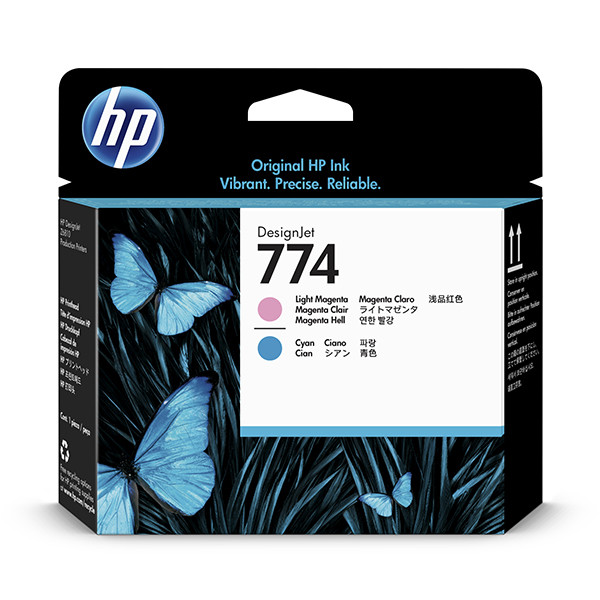 HP 774 (P2V98A) cabezal de impresión magenta claro y cian claro (original) P2V98A 055356 - 1