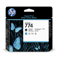 HP 774 (P2W01A) cabezal de impresión negro mate y cian (original) P2W01A 055362