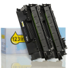 HP 80A (CF280A) Pack doble toner negro (marca 123tinta)