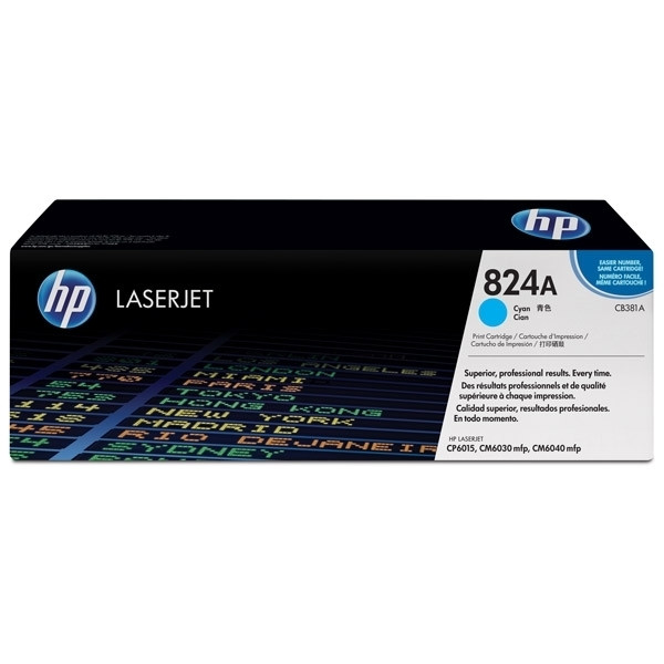 HP 824A (CB381A) toner cian (original) – imagen 2