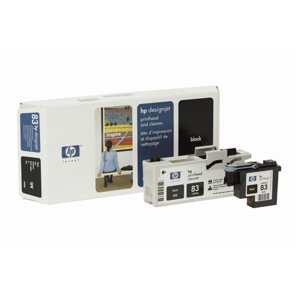 HP 83 (C4960A) cabezal de impresión negro con limpiador de cabezales (original)
