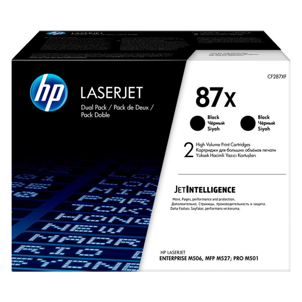 HP 87X (CF287XD) toner negro XL pack doble (original) CF287XD 054269 - 1