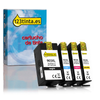 HP 903XL Pack ahorro negro/cian/magenta/amarillo (marca 123tinta) 093185