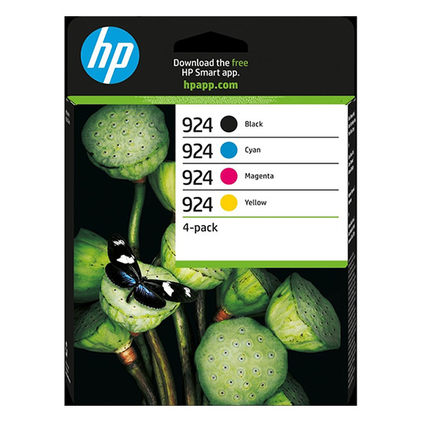 HP 924 (6C3Z1NE) multipack negro/cian/magenta/amarillo (original) – imagen 2