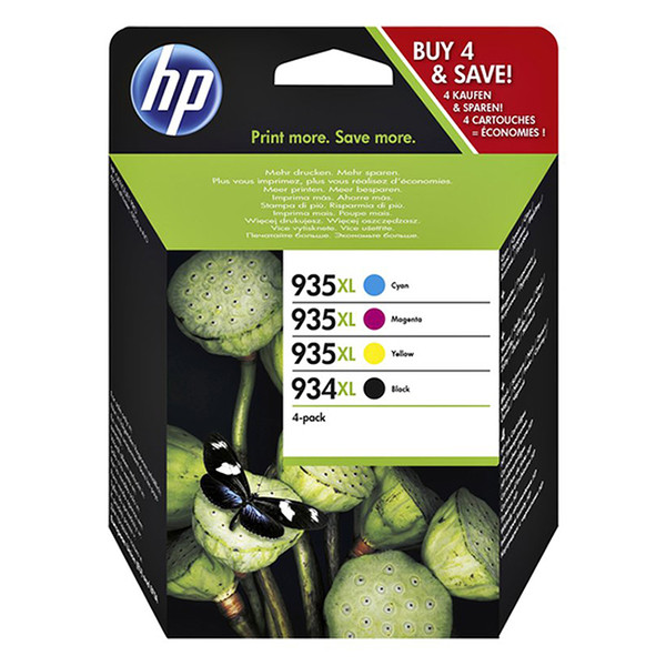 HP 934XL/HP 935XL Pack ahorro XL negro/cian/magenta/amarillo (original) X4E14AE 055274 - 1