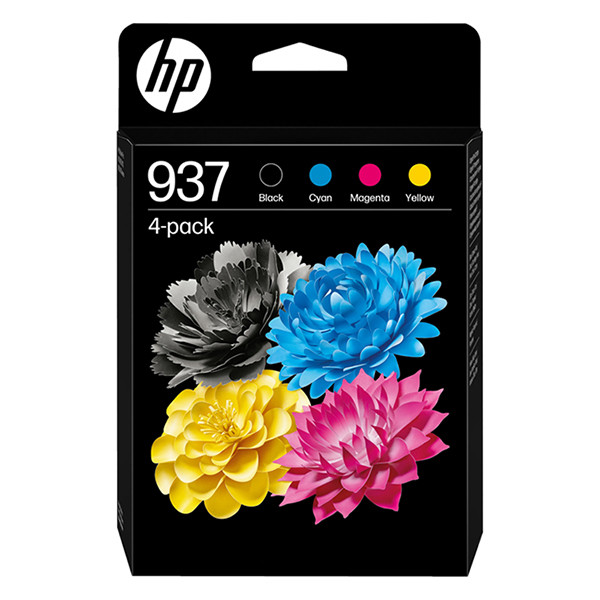HP 937 (6C400NE) multipack negro/cian/magenta/amarillo (original) – imagen 3