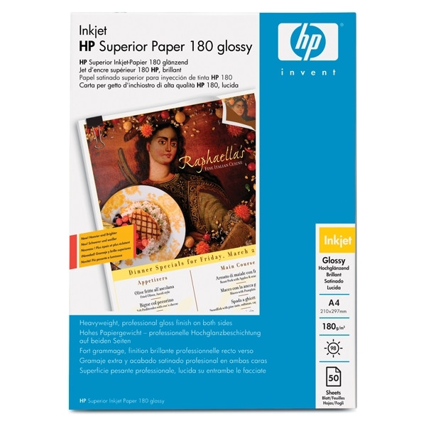 HP C6818A Superior papel para inyección de tinta| brillante por las dos caras | 180 gramos | A4 | 50 hojas 064879 - 1