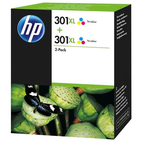 HP D8J46AE pack 2x cartucho de tinta tricolor XL (original) 044338 - 1