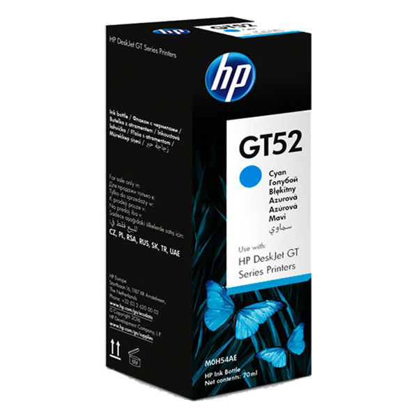 HP GT52 (M0H54AE) botella de tinta cian (original) M0H54AE 030690 - 1