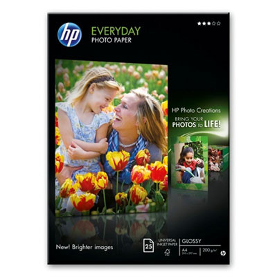 HP Pack x3: HP Q5451A Everyday Papel fotográfico brillante 200 gramos A4 (25 hojas)  151163 - 1