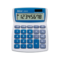 IBICO Calculadora 208X banco/azul 427228