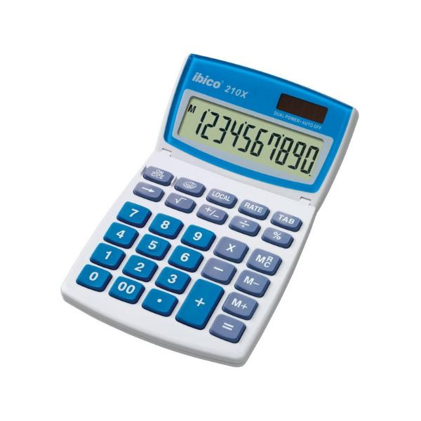 IBICO Calculadora 210X banco/azul 427229 - 1