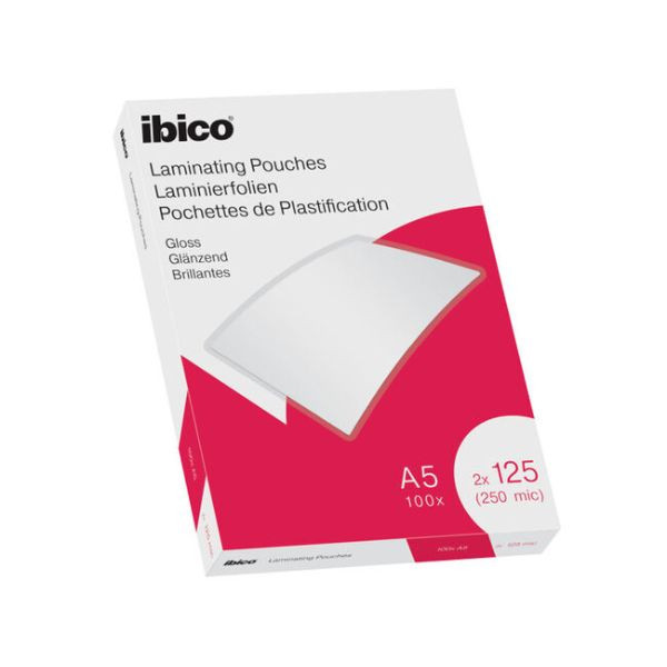 Fundas plastificadoras IBICO A5 2x125 micras (100 unidades) 427194 - 1