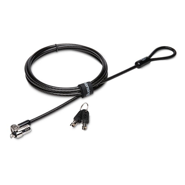 Kensington K65020EU - Candado Microsaver 2.0 con Llave para Portátil con Cable Hecho de Acero y Carbono, Cabezal Resistente de 10 mm y Tecnología de Barra T en la Cerradura, 1.8 m de Longitud, gris – imagen 2
