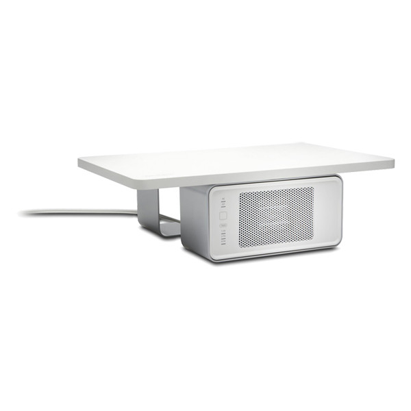 Soporte para monitor Kensington CoolView con ventilador de escritorio, color blanco.