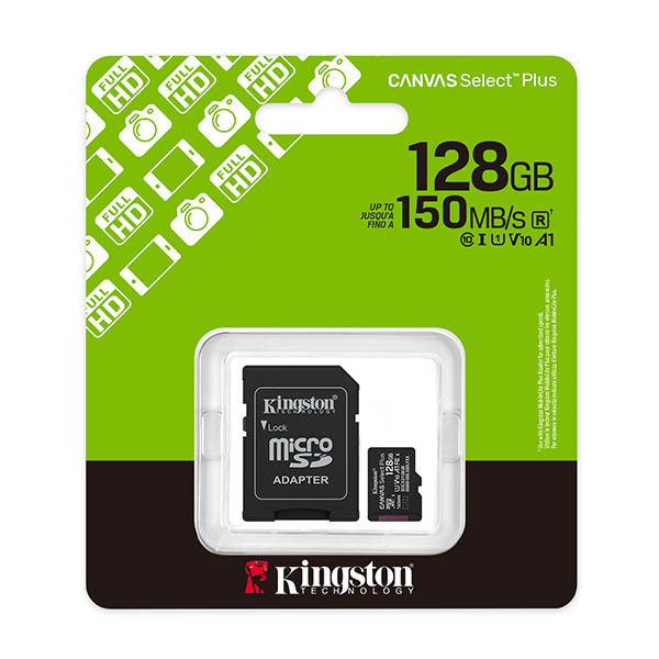 Kingston Canvas Select Plus Gen 3 tarjeta de memoria microSDXC de 128 GB con adaptador SD 255009 - 2