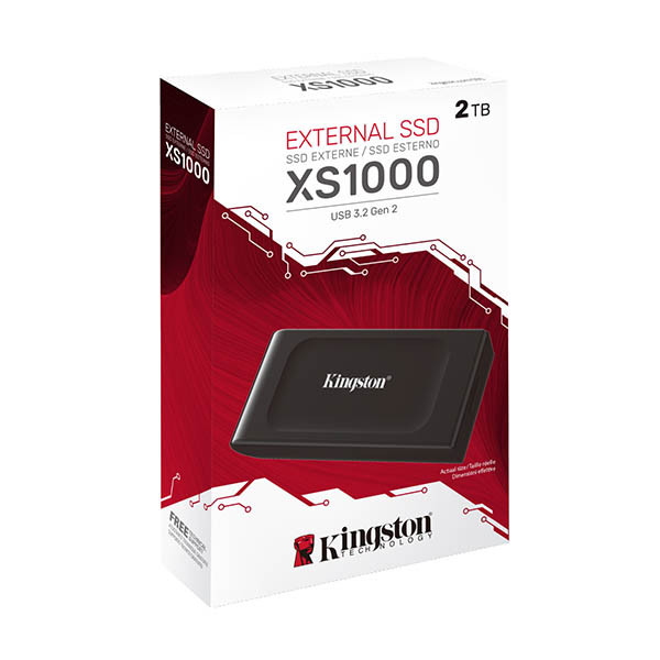 Kingston XS1000 SSD externo con adaptador - 2 TB 255013 - 3