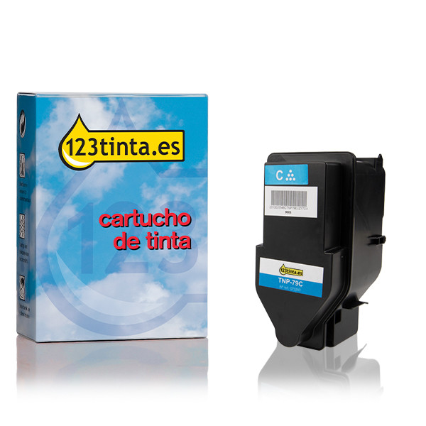 Konica Minolta TNP-79C (AAJW450) toner cian (marca 123tinta) AAJW450C 073293 - 1