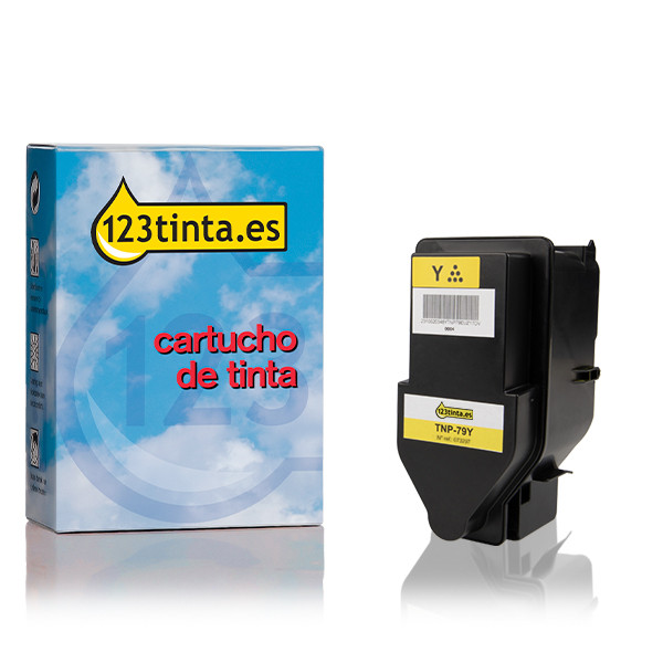 Konica Minolta TNP-79Y (AAJW250) toner amarillo (marca 123tinta) AAJW250C 073297 - 1