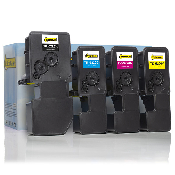 Kyocera TK-5220 K/C/M/Y toners (marca 123tinta) | Pack negro + 3 colores 130259 - 1