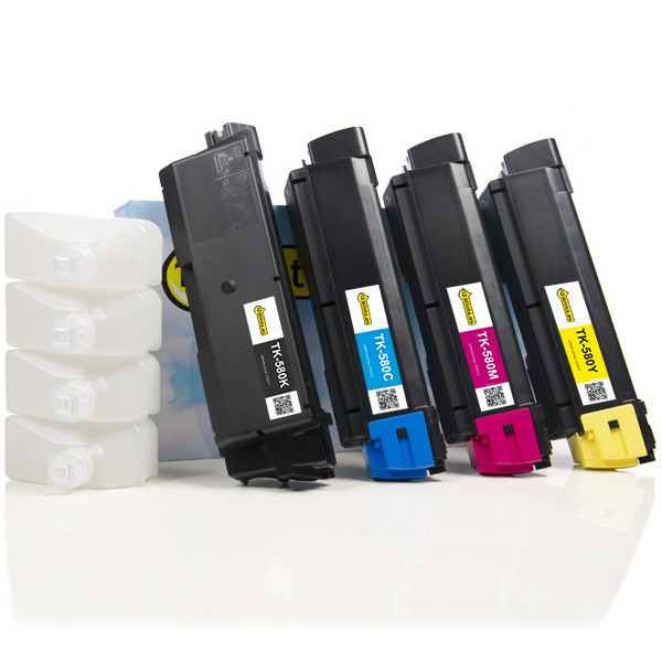 Kyocera TK-580K/ toners (marca 123tinta) | Pack negro + 3 colores 130252 - 1
