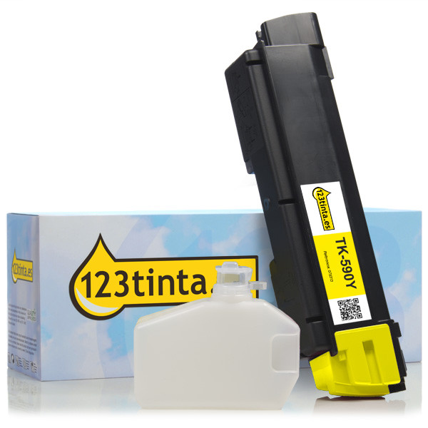Kyocera TK-590Y toner amarillo (marca 123tinta) 1T02KVANL0C 079317 - 1