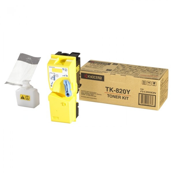 Kyocera TK-820Y toner amarillo (original) 1T02HPAEU0 079130 - 1