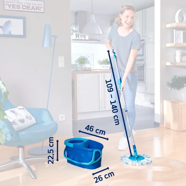 Leifheit Set Clean Twist Mop Ergo - Fregona Giratoria de disco con cubo SLE00124 - 7