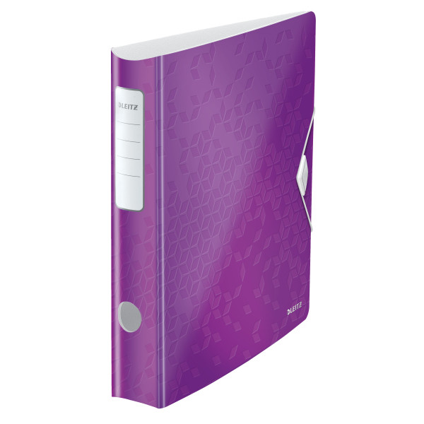 Leitz 1107 WOW Carpeta Archivador A4 morado metalizado 50mm 211852 - 1