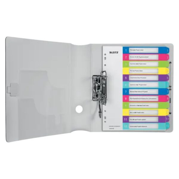 Leitz 12440100 índice de proyectos imprimible A4 1-12 pestañas 426990 - 2