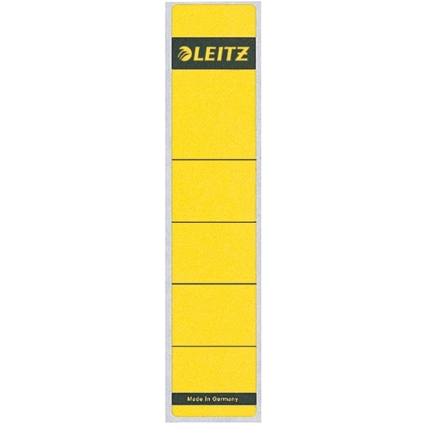 Leitz 1643 etiquetas traseras autoadhesivas estrechas 39 x 191 amarillas (10 unidades) 16430015 211038 - 1