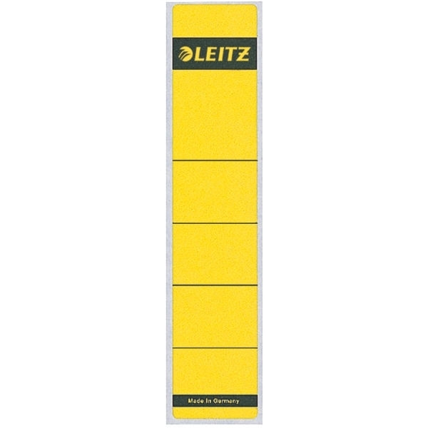Leitz 1643 etiquetas traseras autoadhesivas estrechas 39 x 191 amarillas (10 unidades) 16430015 211038 - 1