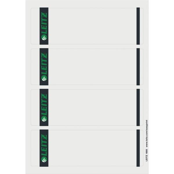 Leitz 1685 etiquetas traseras imprimibles autoadhesivas anchas y cortas 61 x 192 mm blancas (100 unidades) 16852085 211062 - 1