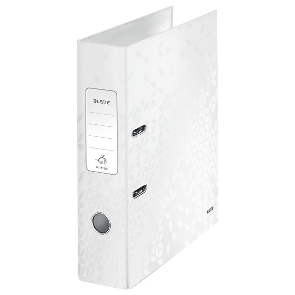 Leitz 180° WOW Carpeta Archivador A4 blanco metalizado 80mm