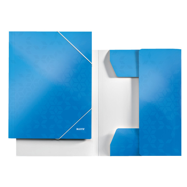 Leitz 3982 WOW carpeta de cartón cierrre elástico azul metalizado