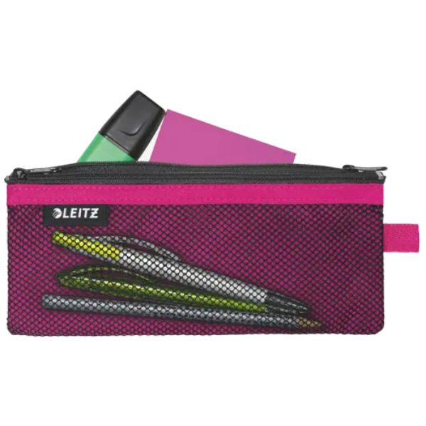 Leitz 4012 WOW Estuche de malla 2 compartimentos Rosa (M) 427294 - 2
