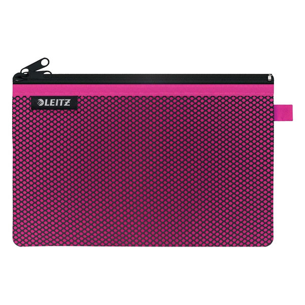 Leitz 4013 WOW Estuche de malla 2 compartimentos Rosa (L)