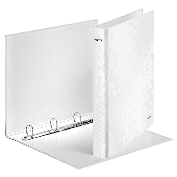 Leitz 4242 WOW Carpeta de anillas con 4 anillas en D blanco metalizado