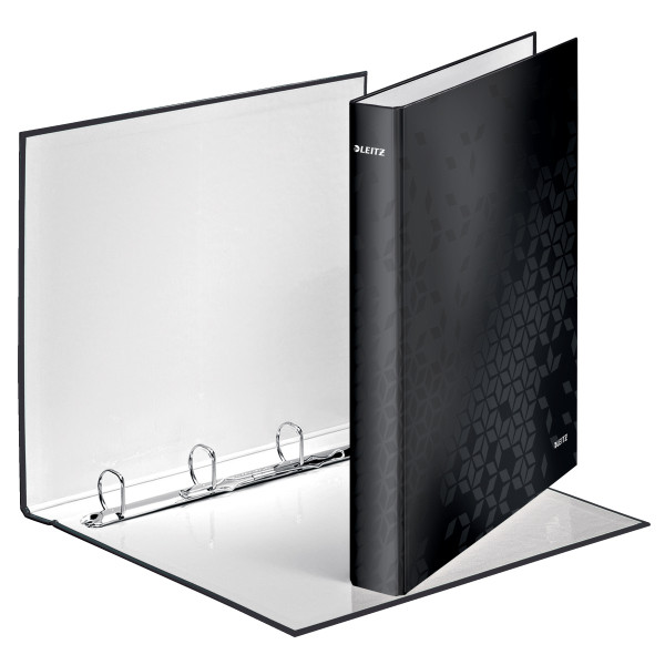 Leitz 4242 WOW carpeta de anillas con 4 anillas en D negro 42420095 226246 - 1