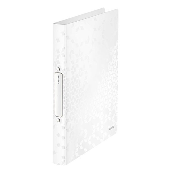 Leitz 4257 WOW carpeta de anillas con 2 juntas tóricas blanco metalizado (32 mm)