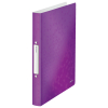 Leitz 4257 WOW carpeta de anillas con 2 juntas tóricas violeta metalizado (32 mm) 211805 - 1