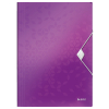 Leitz 4599 WOW carpeta de plástico cierrre elástico violeta metalizado 211887 - 1