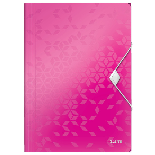 Leitz 4599 WOW carpeta de plástico con 3 solapas rosa metalizado