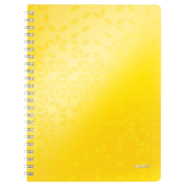 Leitz 4637 WOW cuaderno espiral A4 rayado 80 gramos 80 hojas amarillo 46370016 226220 - 1