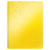 Leitz 4637 WOW cuaderno espiral A4 rayado 80 gramos 80 hojas amarillo 46370016 226220